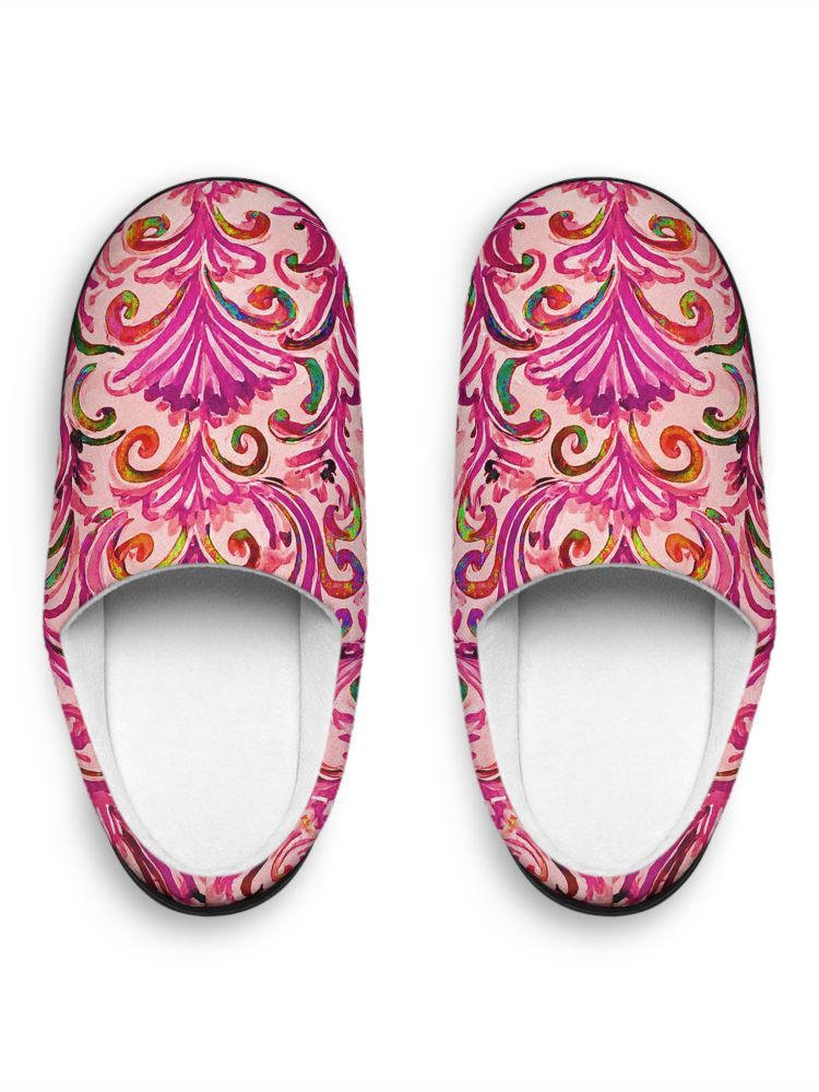 Cozy Floral Women's Indoor Slippers - Stylish Comfort for Home