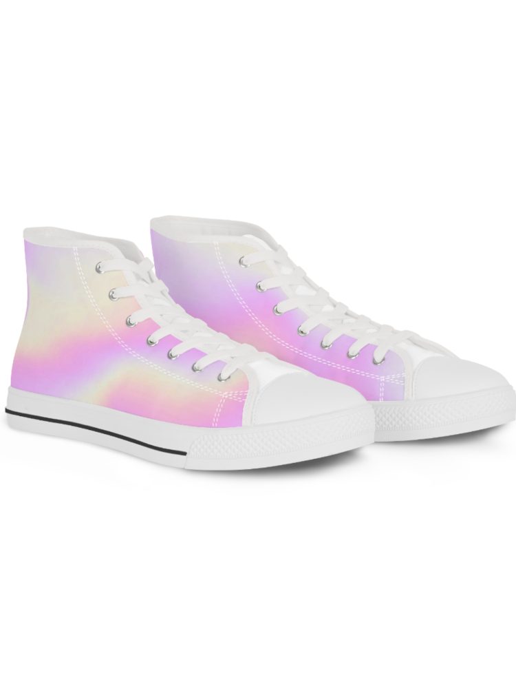 Vibrant Pastel High Top Sneakers for Men, Trendy Canvas Kicks, Fashion Sneakers, Casual Footwear, Gift for Him