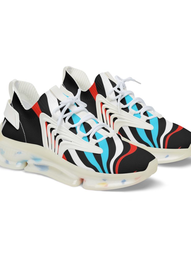 Trendy Men's Mesh Sneakers with Bold Pattern, Athletic Footwear, Stylish Sneakers, Casual Sneakers, Unique Sneakers for Everyday Wear