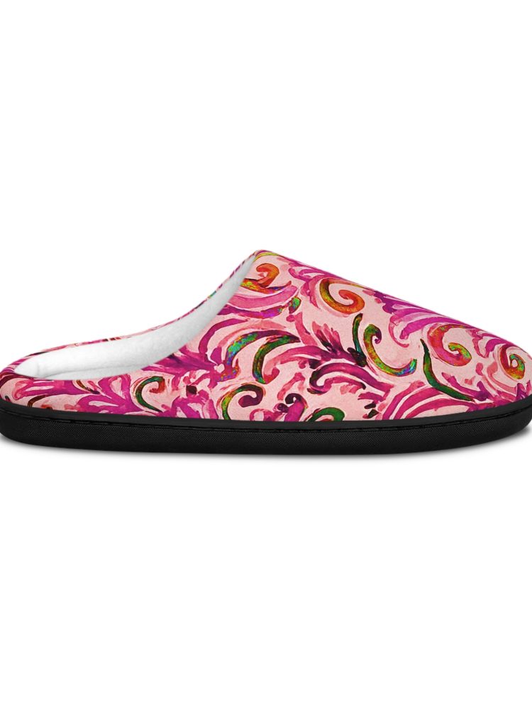 Cozy Floral Women's Indoor Slippers - Stylish Comfort for Home