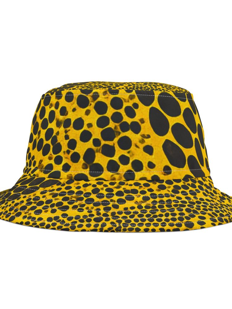 Trendy Yellow Polka Dot Bucket Hat - Perfect Summer Accessory