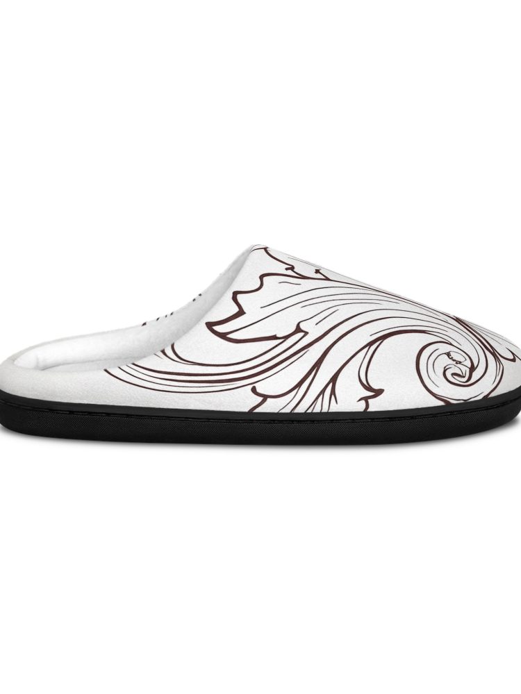 Elegant Women's Indoor Slippers with Artistic Design